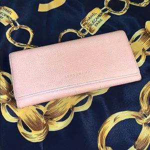 Longchamp Le Foulonne pebbled leather wallet